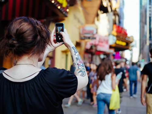 Woman taking a photo 