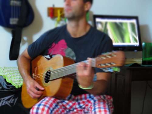 Man Playing guitar
