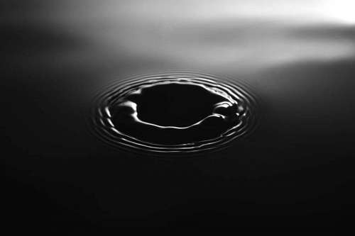 puddle grayscale water drop