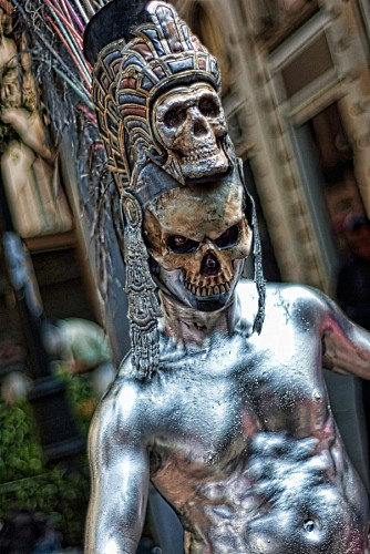 Skull Makeup on the Day of the Dead