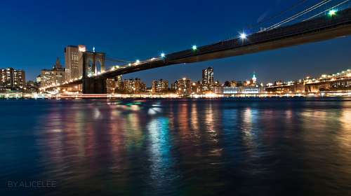 city Brooklyn Bridge, New York, USA