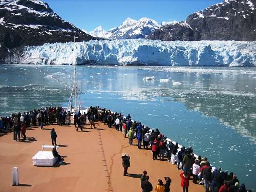 spot-lit perito moreno glacier