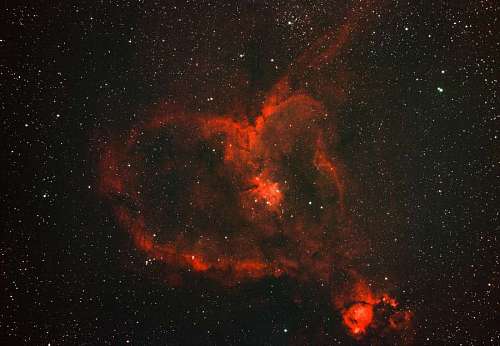 Red bright galaxy