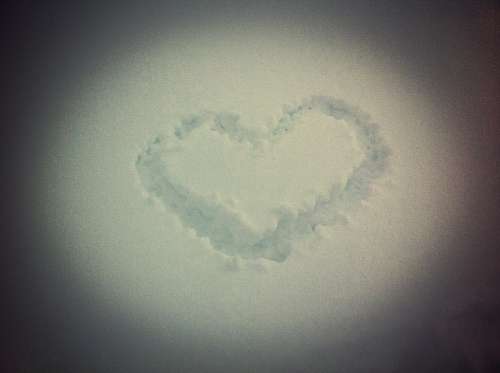 drawn Heart drawn in the snow