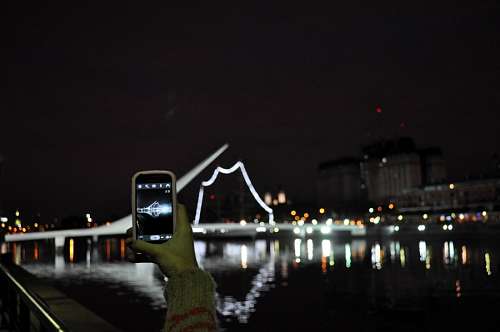 cellular Puente de la Mujer, Buenos Aires, Argentina, Night
