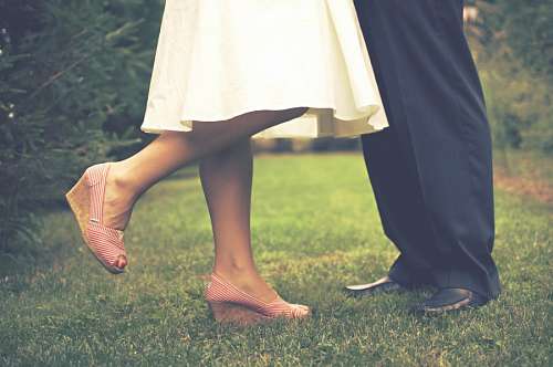 newlywed Legs of newlyweds