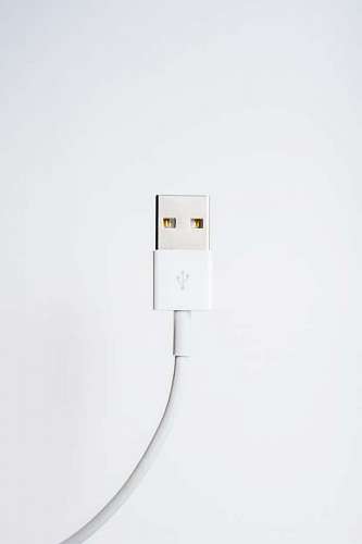 Usb connector on white background