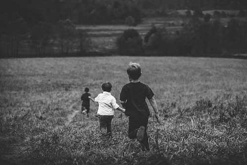 Children running outdoors