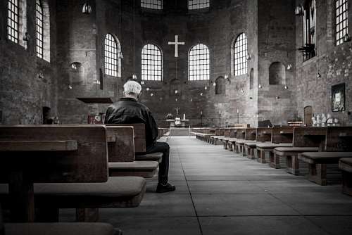 Man at church