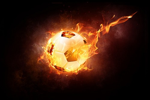 Flaming Soccer Ball