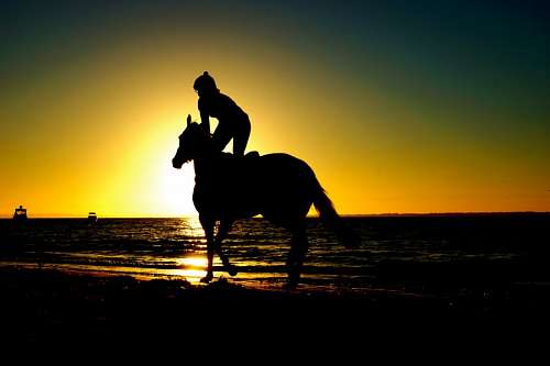 Riding at beach