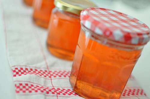 jam, candy, kitchen, jar, bottle, glass, red, dess