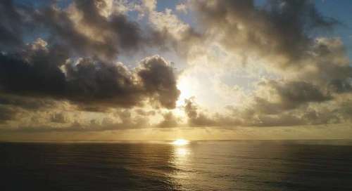 beautiful view of the sunset in Cancun, Mexico, Caribbean