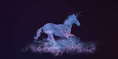 Colorful unicorn background