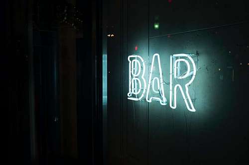 luminous Bar sign with neon lights