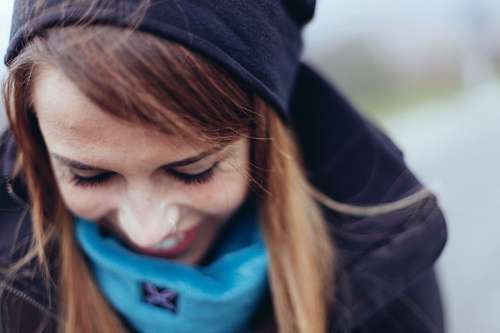 pierced Young Woman smiling