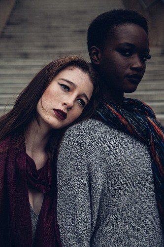 glamorous Couple of female models