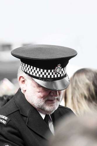 officer-military-rank close-up of a london policeman