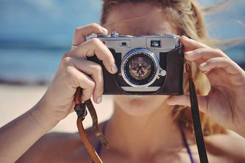 Woman with camera