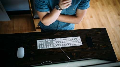 concepts-topics Man looking the keyboard