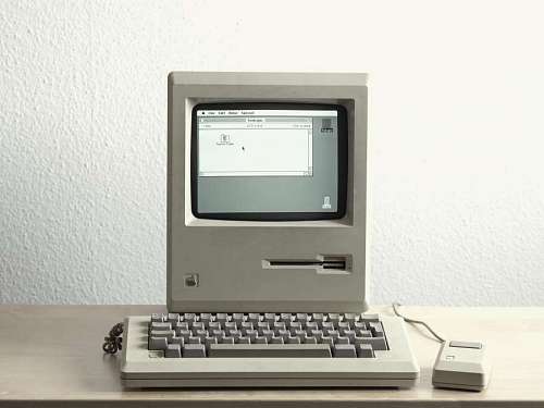 coffee Vintage macintosh computer