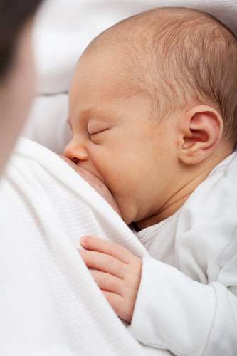 feeding Little baby breastfeeding
