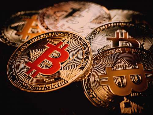 Bitcoin, cryptocurrency concept