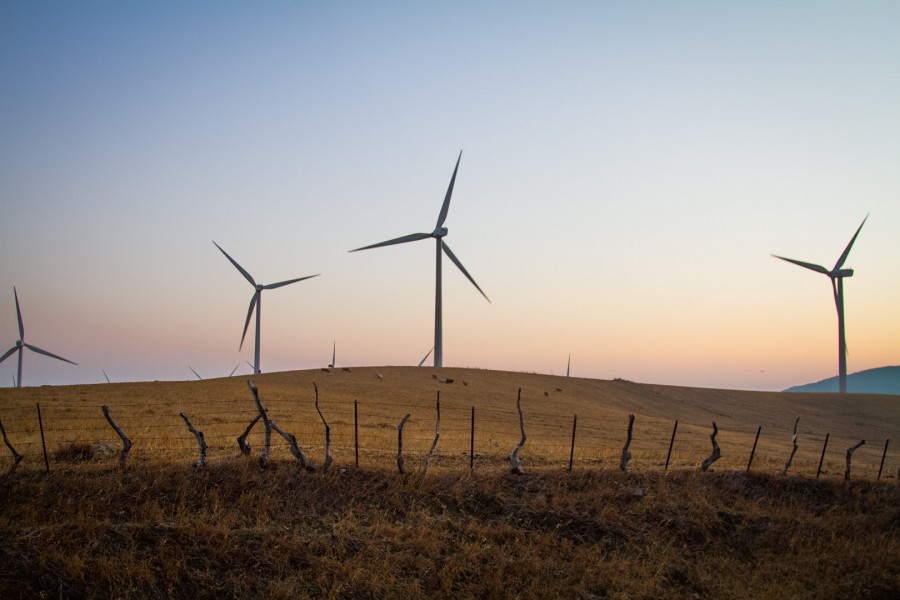 windmills, technology, Field, outdoor, mill, energy, wind, natural, alternative, ecology, environment, sunset,
