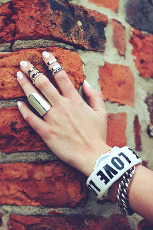 art, bracelets, bricks, color, conceptual, creativity, dirty, graffiti, hand, indoors, jewerly, nails, outdoors, painting, people, recreation, retro, rings, woman, wood