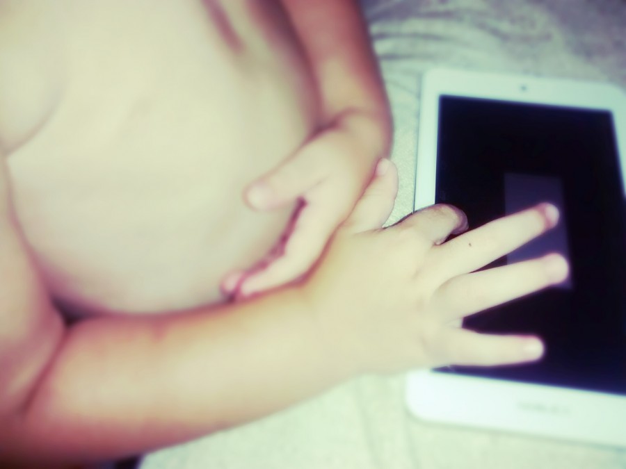 technology, child, one person, child, play, play, tablet,