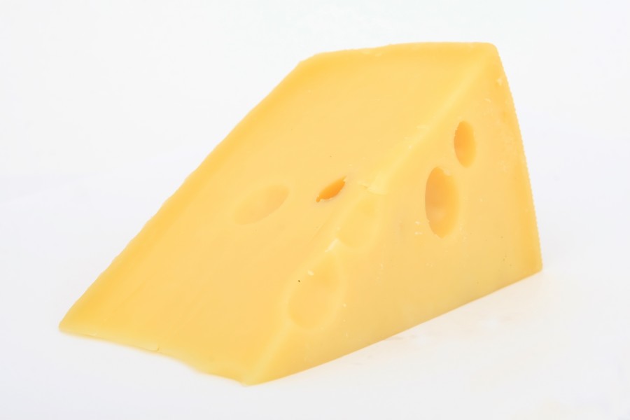 cheese, food, white background, slice, gruyere,
