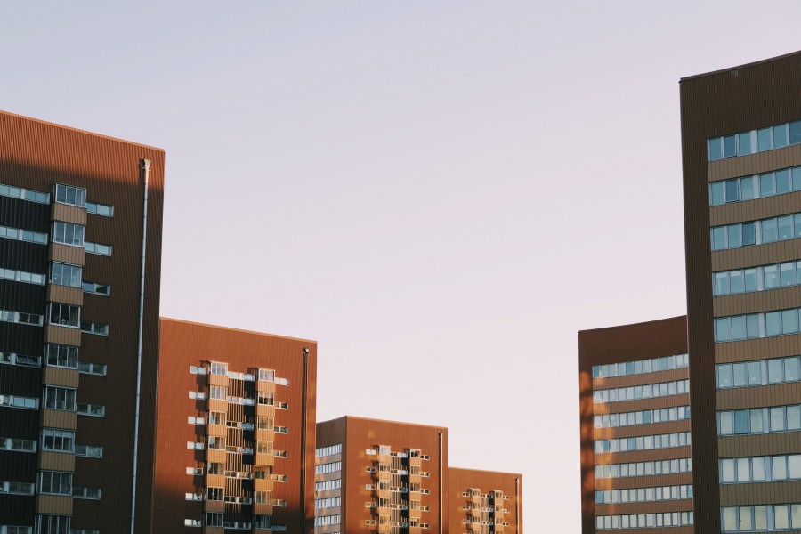 building, buildings, city, dusk, architecture, modern, front, facade, urban,