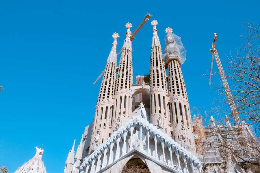 Sagrada Familia, cathedral, church, barcelona, ??spain, gaudi, architecture, europe, famous place,

