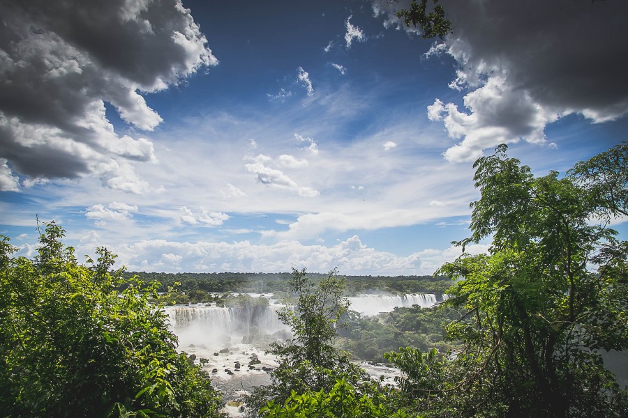 waterfall, waterfall, waterfalls, iguazu, landscape, wonder, Argentina, Brazil, america, south america, nobody, day, iguazu falls, 