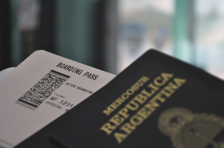 Barcelona, airport, Spain, Boarding Pass, Passport, Argentine