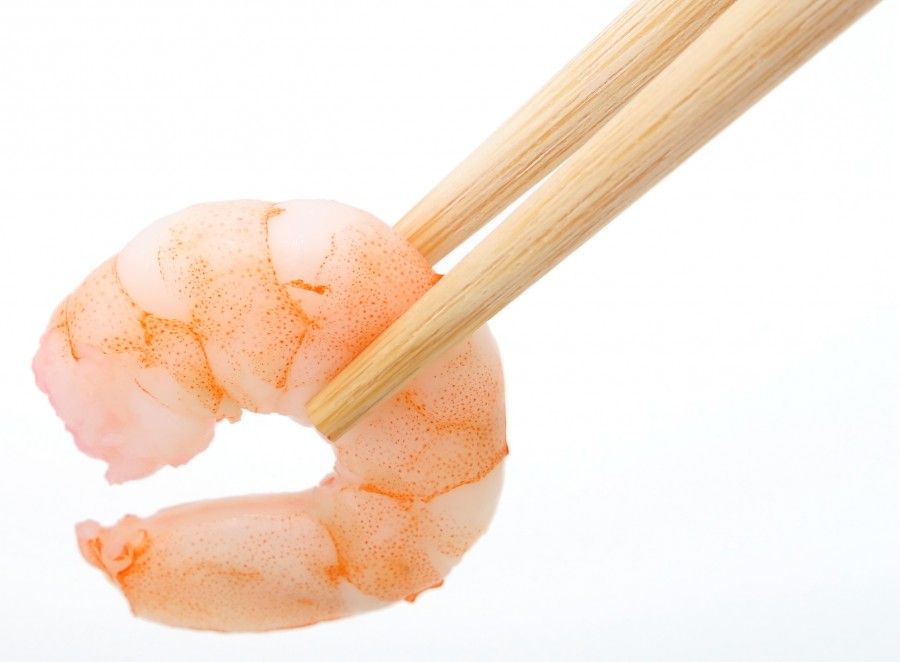 food, shrimp, chopsticks, white, sea food, one, sustain,