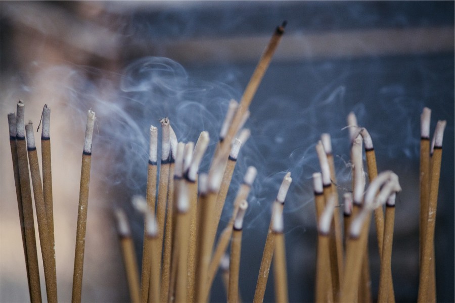 Incense, feng shui, myrrh, odor, smoke, zen concept, purify, purification, environment, nobody, on, ash,