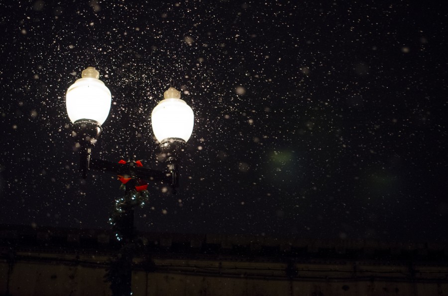 lantern, night, night, illuminated, light, light, lamp, rain,