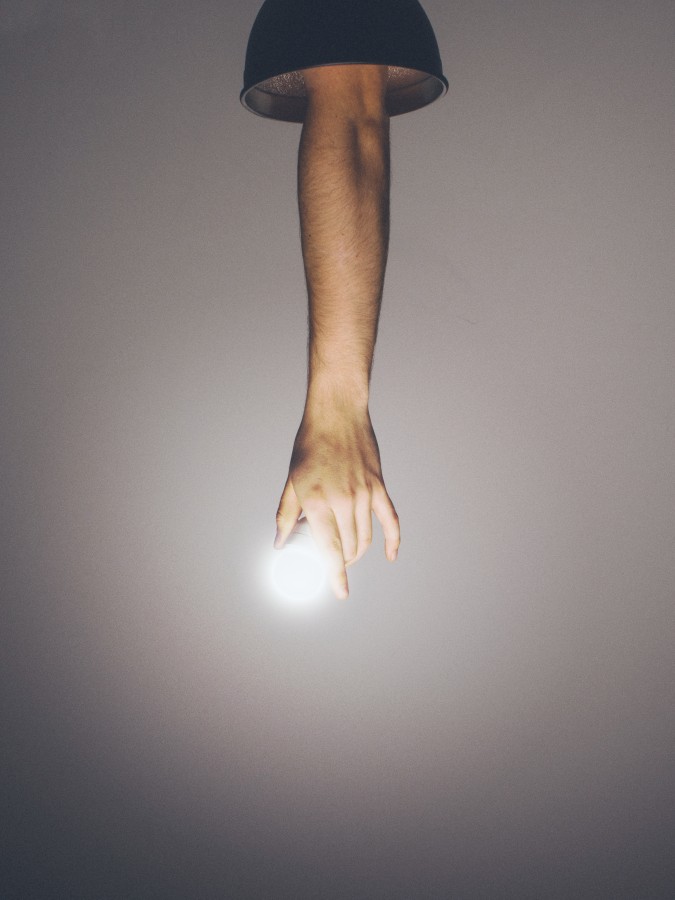 concept, idea, lamp, night, change, arm, lighting, electricity, creativity, creative,