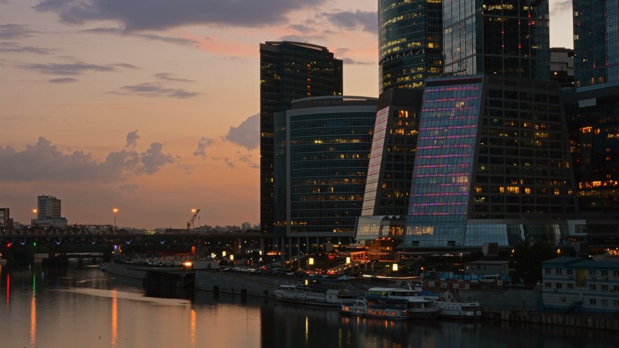 Moscow, Russia, city, sunset, buildings, cityscape,