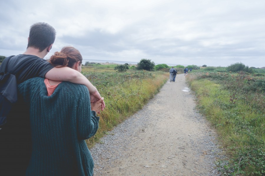 two, people, couple, hug, love, future, field, day, outdoors, outside, young adult,