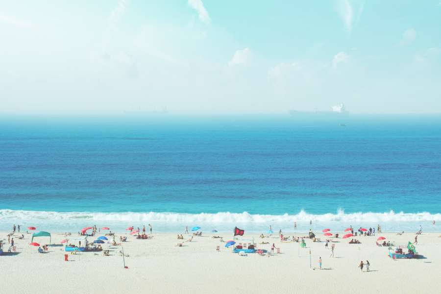 Rio de Janeiro, Brazil, Copacabana, Latin America, South America, Day, Summer, People, Beach, Vacations, Coast, Shore, Ipanema, 
