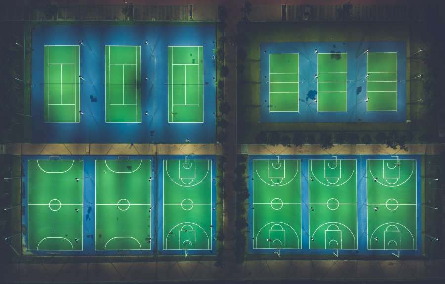 soccer, fields, field, game, drone, pov, sport, green, place,