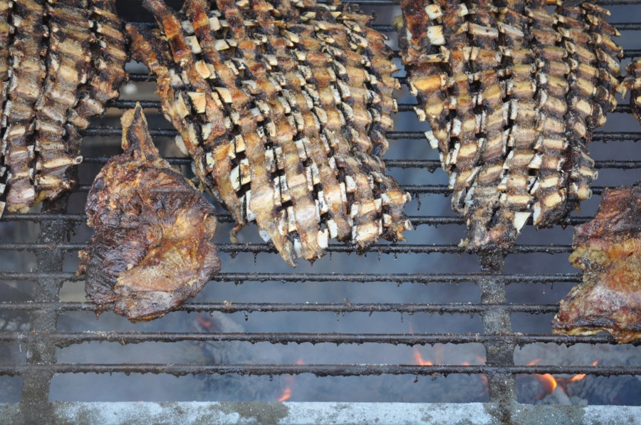 Roasted, Rotisserie, Grill, Typical Food, Tradition, Countryside, Meat, Ribs, Ribs, Embers, Cooked, Hot, Fat, Argentinian, Argentine, Beef
