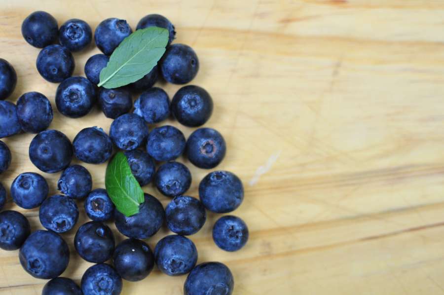 blueberry, wood, healthy, fresh, fruit, organic, selective focus, Food, mint