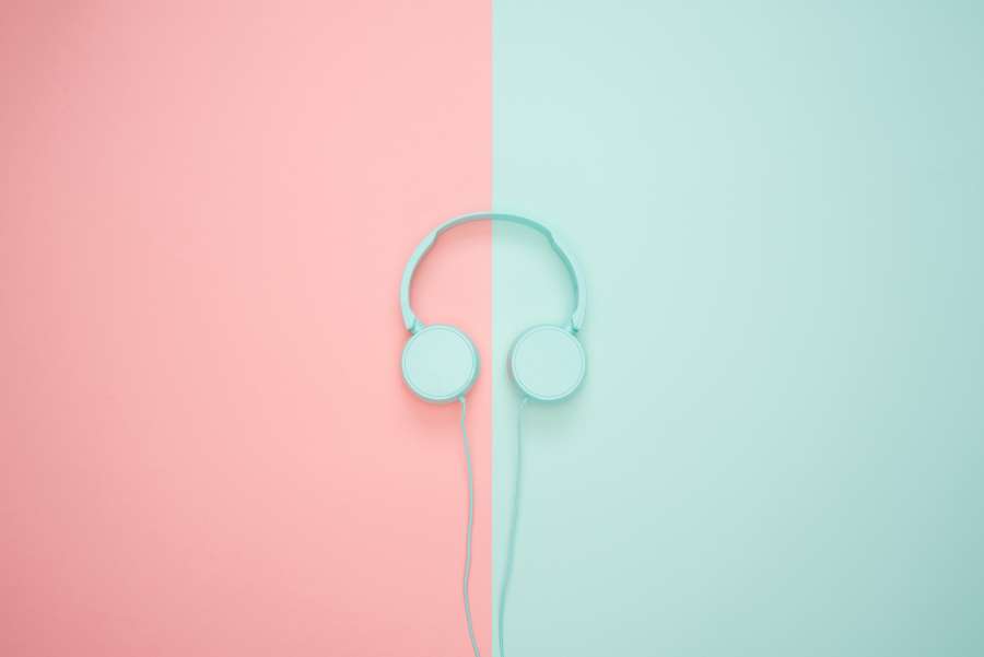 abstract, art, background, blue, color, decoration, design, element, graphic, headphones, illustration, image, insubstantial, modern, pastels, pink, background, shape, style, symbol, wallpaper