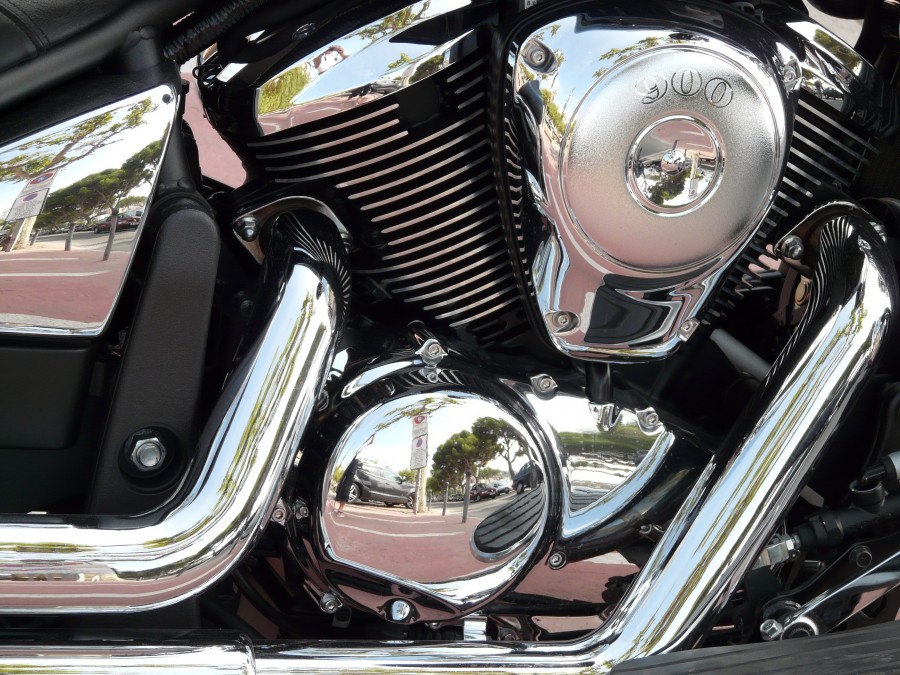 Motorcycle, chrome, chrome, engine, mechanical, escape, shiny metal, auto, metal, silver, silver, 900 vulcan kawasaki, kawasaki, vulcan vulcano 900,