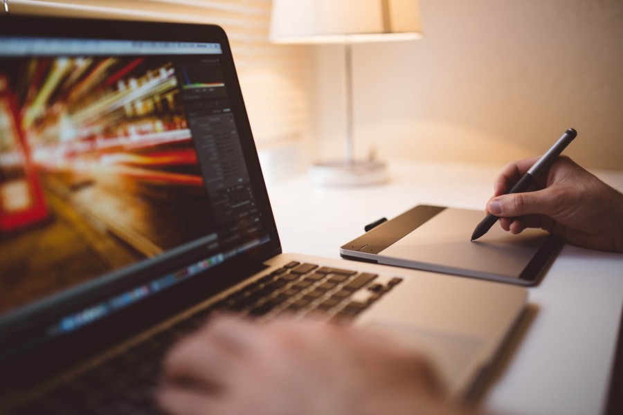 design, photographer, laptop, technology, touch, post production, labor, interior, one person,