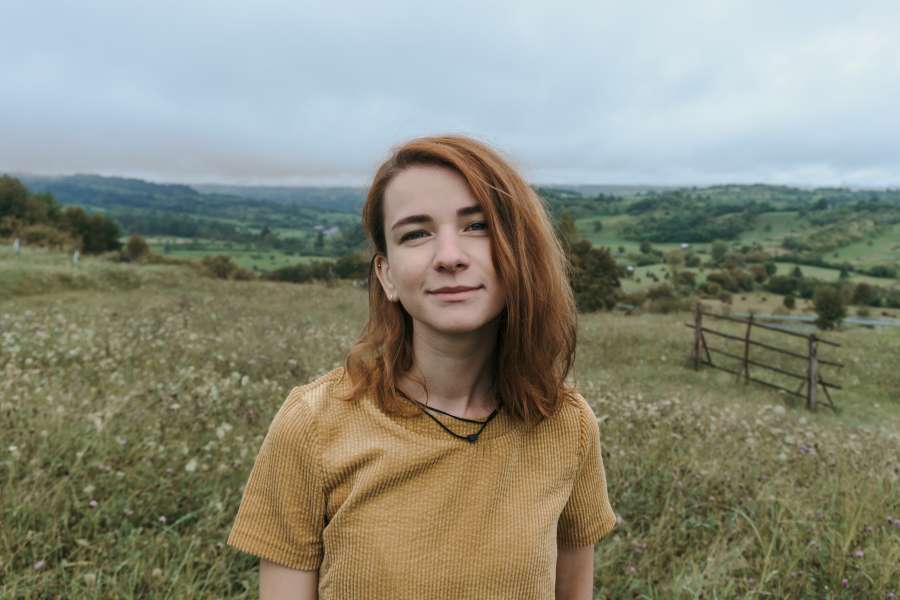 field, young, redhead, nature, portrait, summer, female, outdoor, beautiful, ginger, woman, person, face, happy, smile, beauty, green, hair, meadow, grass, country, people, relax, dress, lifestyle, lady, caucasian, girl, red hair, outside, pretty, childhood, spring, peaceful, wellness, looking at camera, fashion, feminine, countryside, attractive, blurred background, fresh, teenager, sunny, model, sunlight, adolescent, style, sunset, one