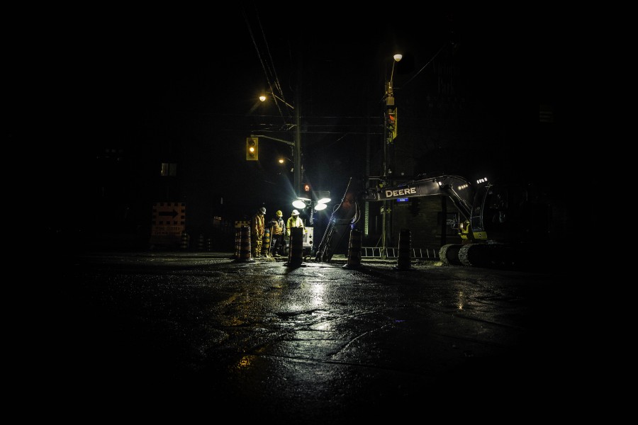 working, working, man, man, people, workers, laborers, urban, night, outdoor, street,